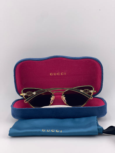 Gucci Cat Eye Gold Sunglasses – Fierce Glamour with Iconic Luxury