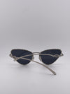 Guucci Cat Eye Silver Sunglasses – Sleek Sophistication with a Glam Edge