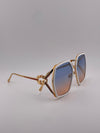 Guucci Main Chic White Sunglasses – Bold Elegance in Pure White