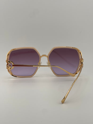 Gucci Main Chic Fainted Purple Sunglasses – Soft Glamour, Bold Versace Style