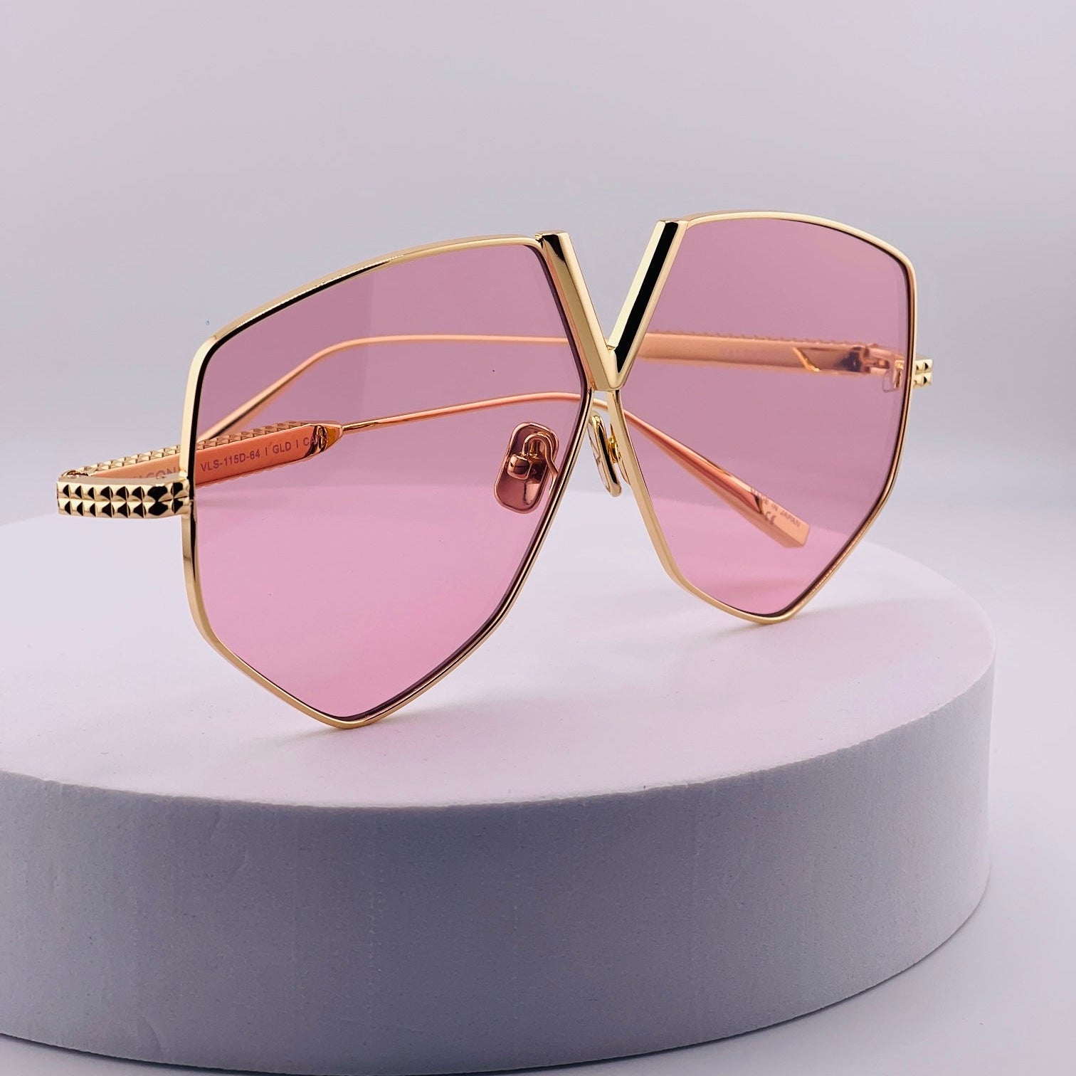 Valentino V-Hexagon VLS-115C Sunglasses – Women’s Pink