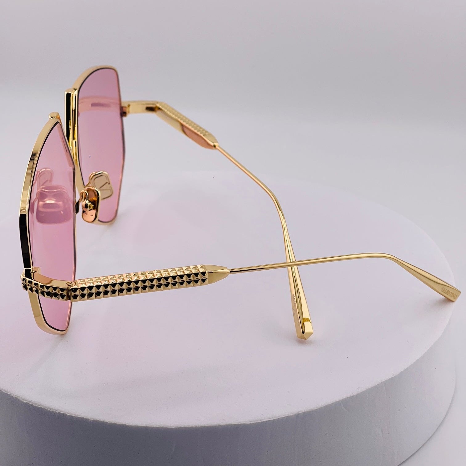 Valentino V-Hexagon VLS-115C Sunglasses – Women’s Pink