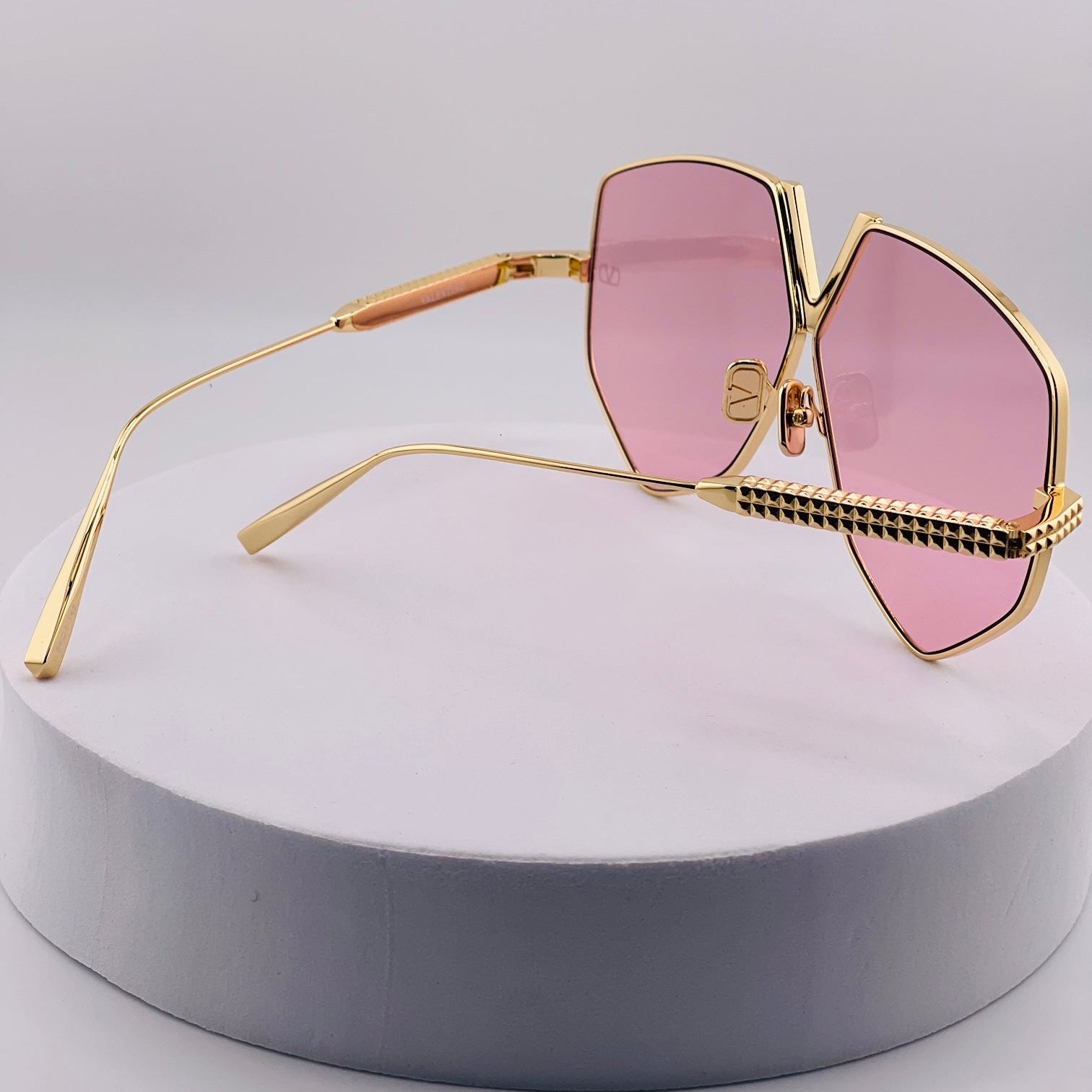 Valentino V-Hexagon VLS-115C Sunglasses – Women’s Pink