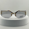 Miu Miu MU 54YS Rimless Sunglasses – Gold Frame / light grey Lenses