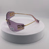 Miu Miu MU 54YS Rimless Sunglasses – Gold Frame / Purple Gradient Lens