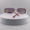 Miu Miu MU 54YS Rimless Sunglasses – Gold Frame / Purple Gradient Lens