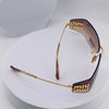 Miu Miu MU 54YS Rimless Sunglasses – Gold Frame / Brown Gradient Lense