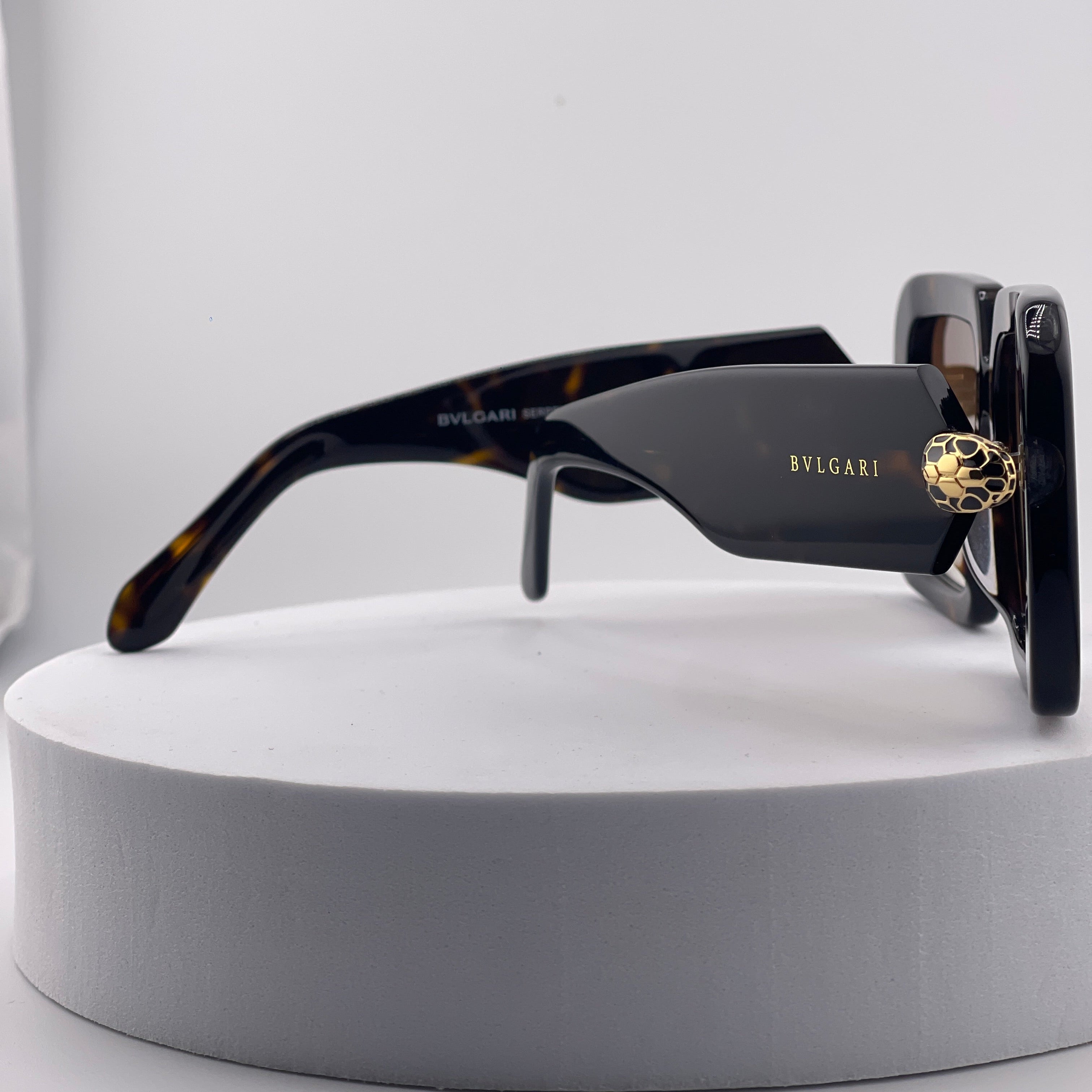 Bvlgari Serpenti BV40006I Women's Tortoiseshell Oversized Sunglasses
