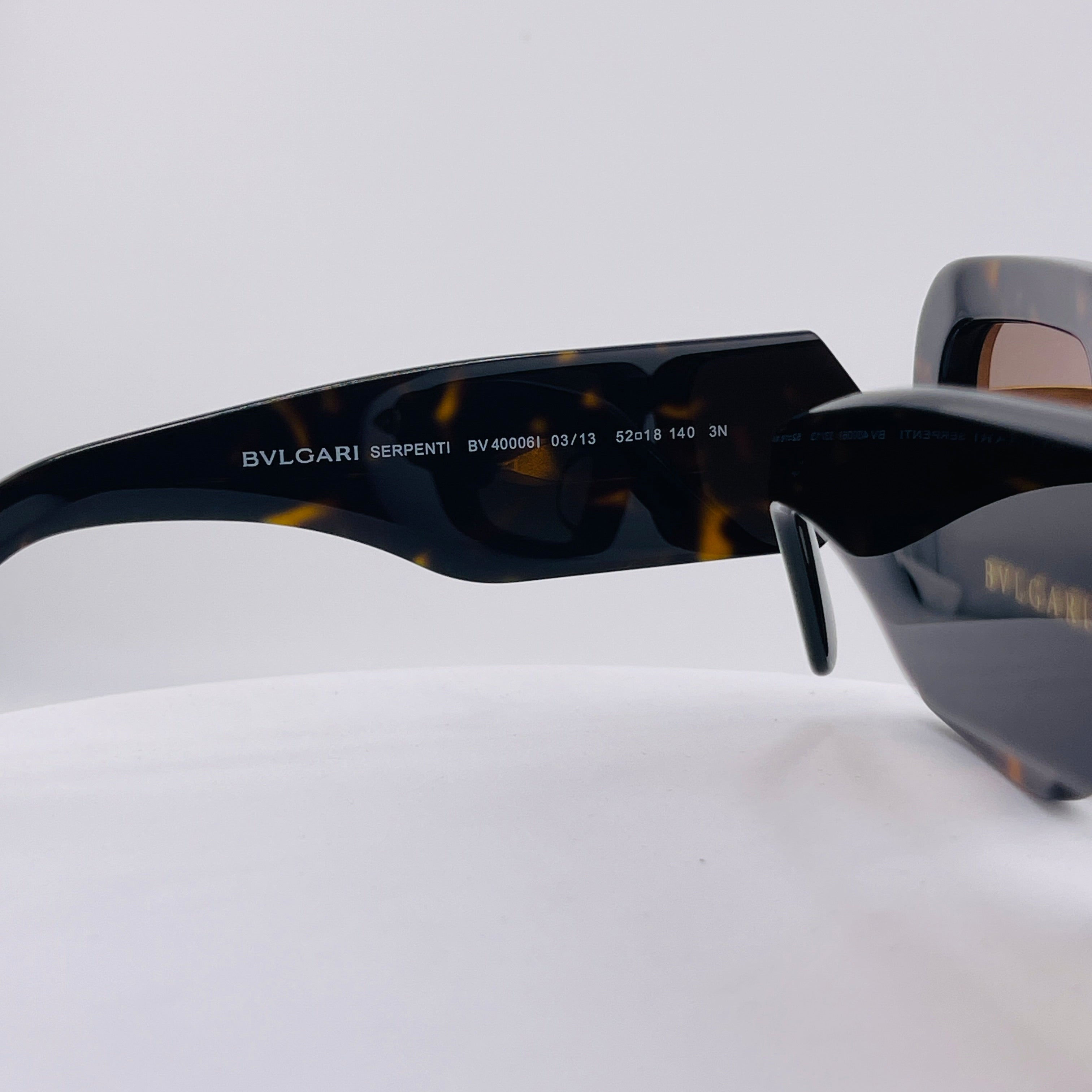 Bvlgari Serpenti BV40006I Women's Tortoiseshell Oversized Sunglasses