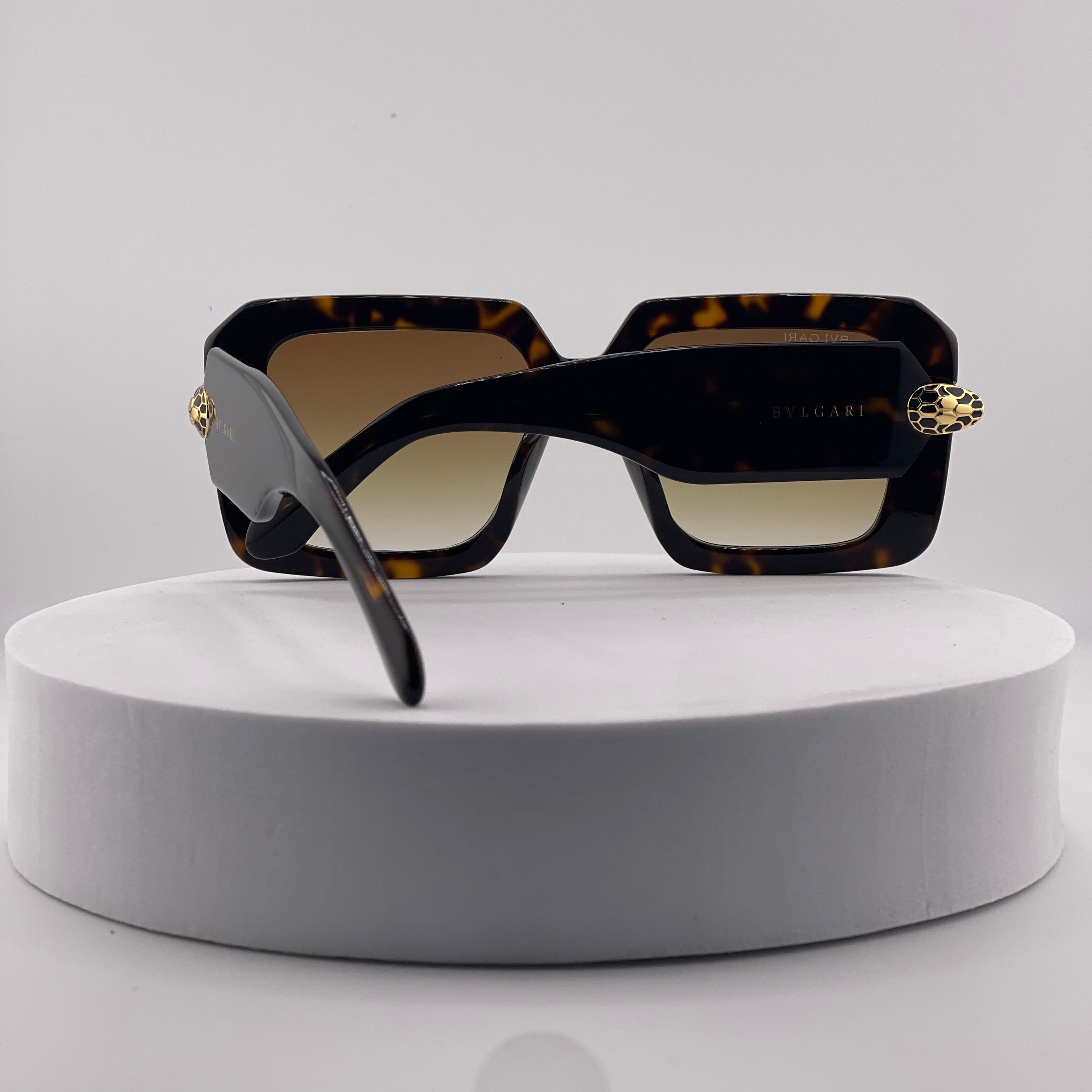 Bvlgari Serpenti BV40006I Women's Tortoiseshell Oversized Sunglasses