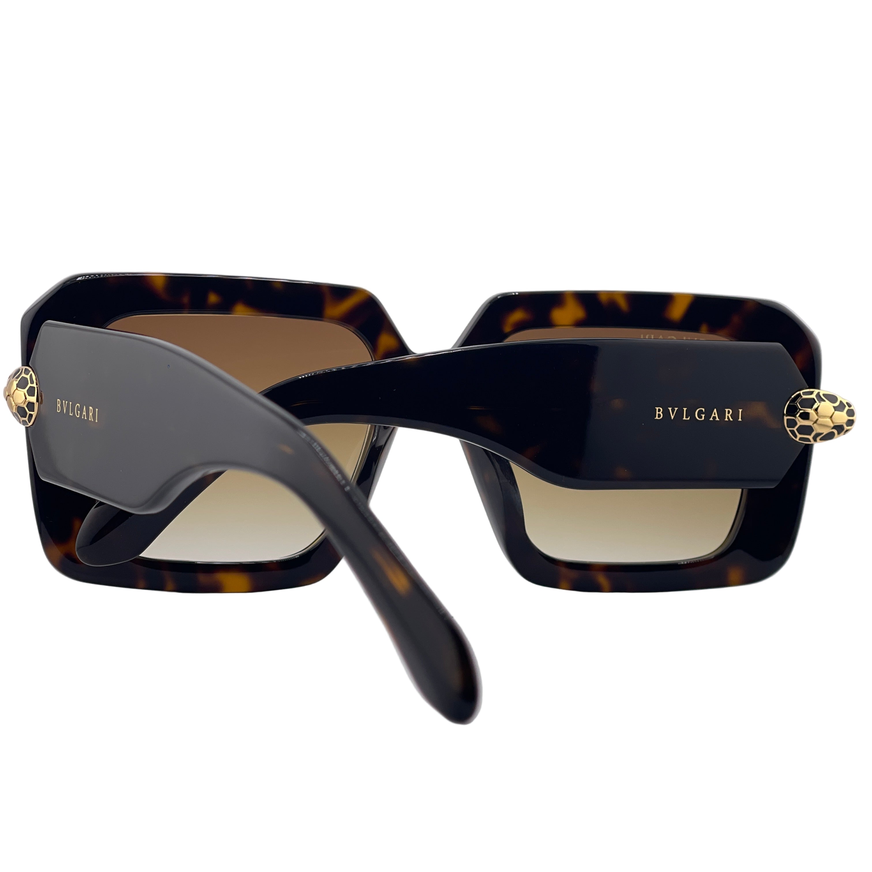 Bvlgari Serpenti BV40006I Women's Tortoiseshell Oversized Sunglasses