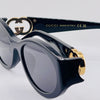 Gucci Oval Frame Sunglasses – Black & Gold
