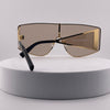 Dolce & Gabbana Oversized Shield Sunglasses – Gold & Black