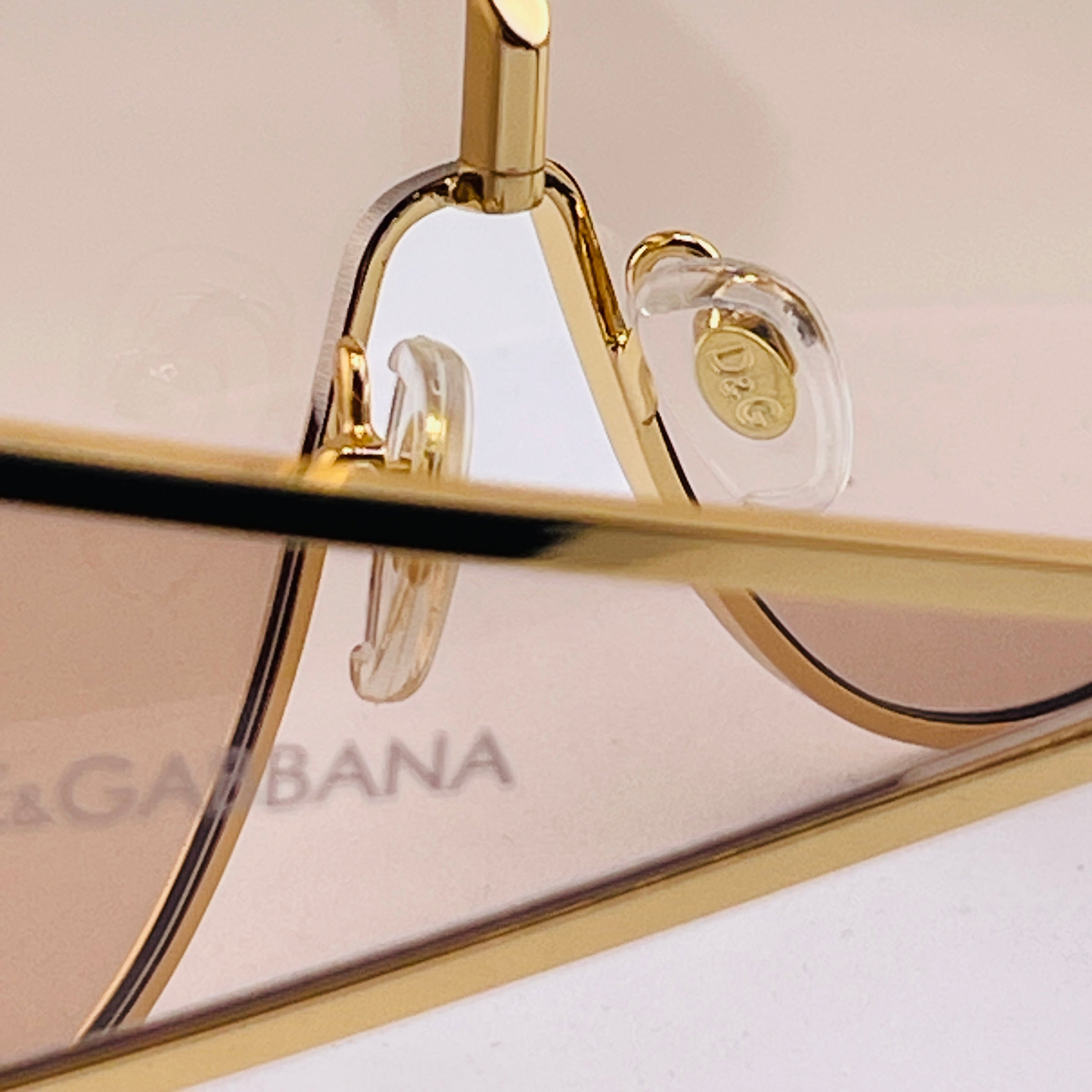 Dolce & Gabbana Oversized Shield Sunglasses – Gold & Black