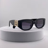 Vintage 90s Chanel Black Acetate Sunglasses with Gold CC Logo Plaque