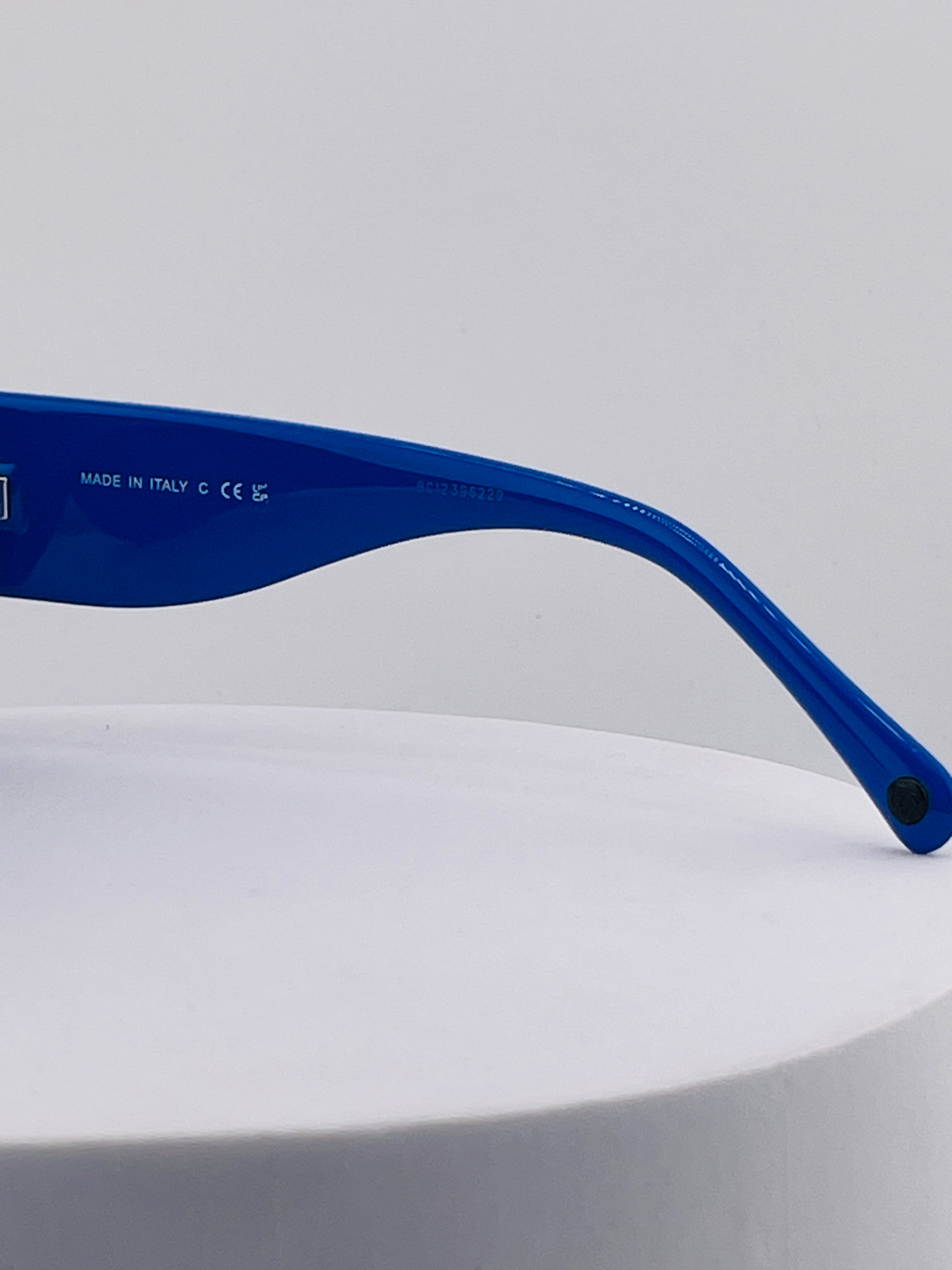 CHANEL Shield Sunglasses CH6057 Black Blue