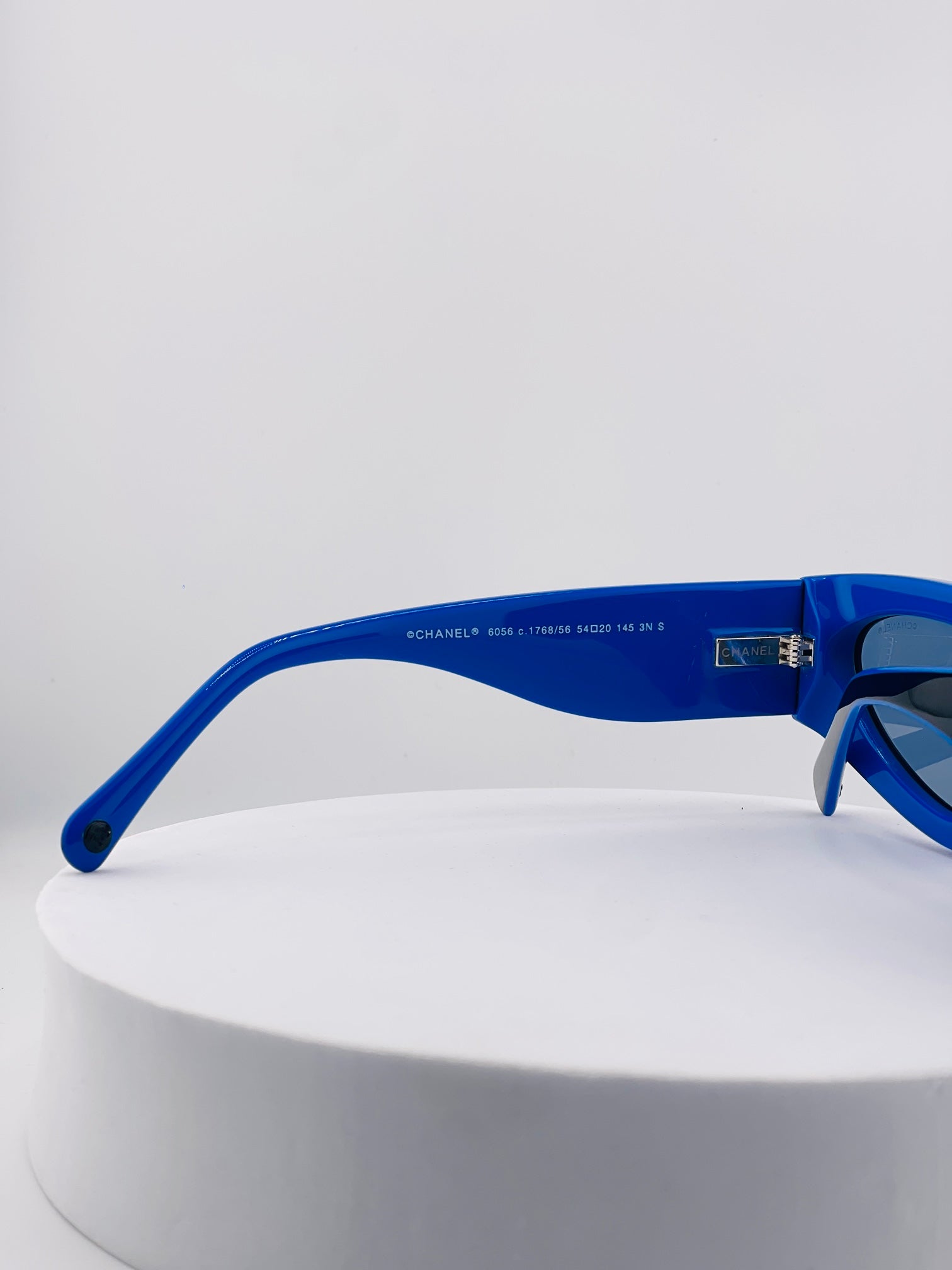 CHANEL Shield Sunglasses CH6057 Black Blue