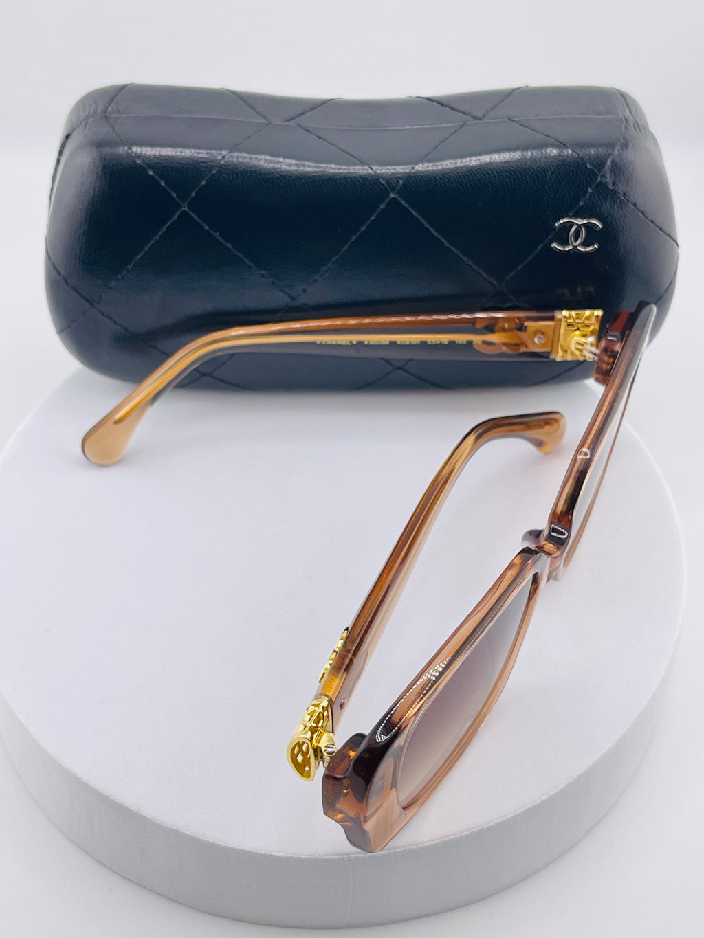 Chanel Square Sunglasses in a brown gradient plastic