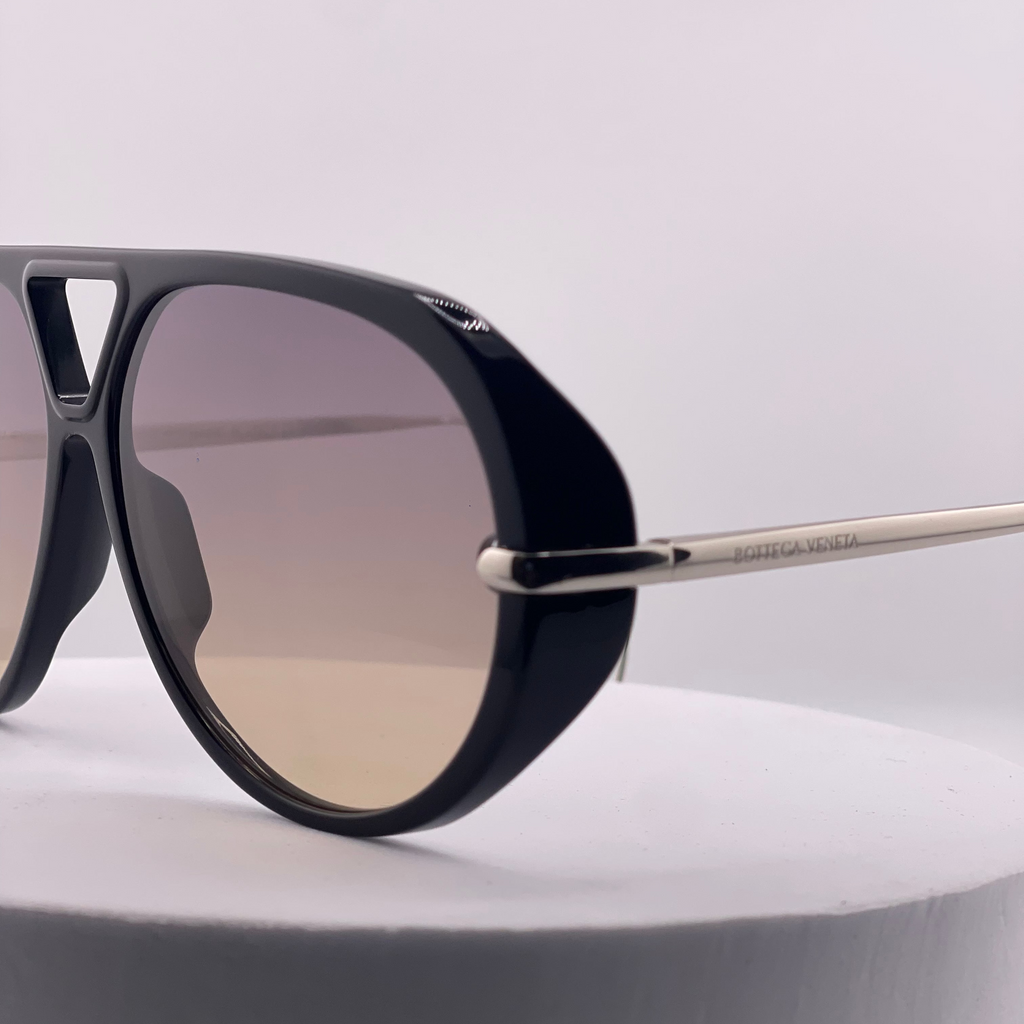 Women Bottega Veneta Aviator Sunglasses Acetate and Tone