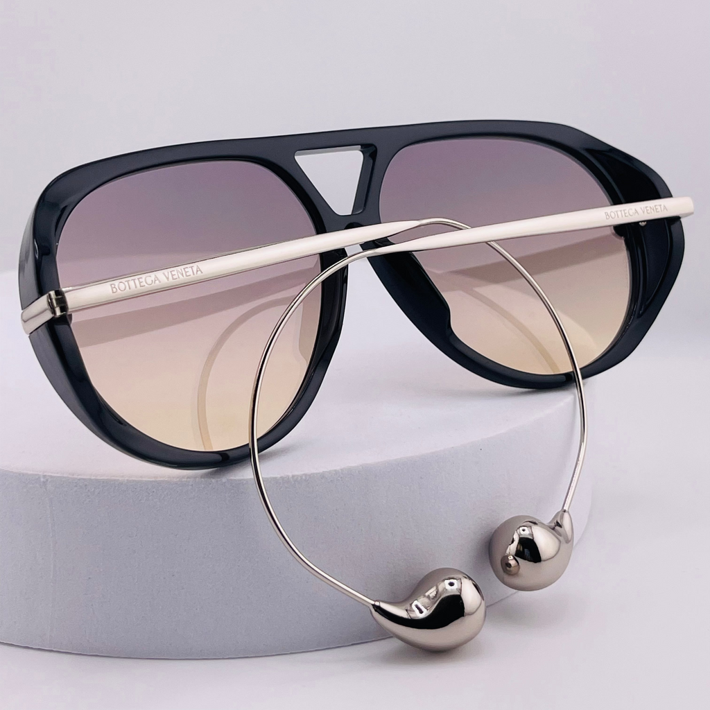 Women Bottega Veneta Aviator Sunglasses Acetate and Tone