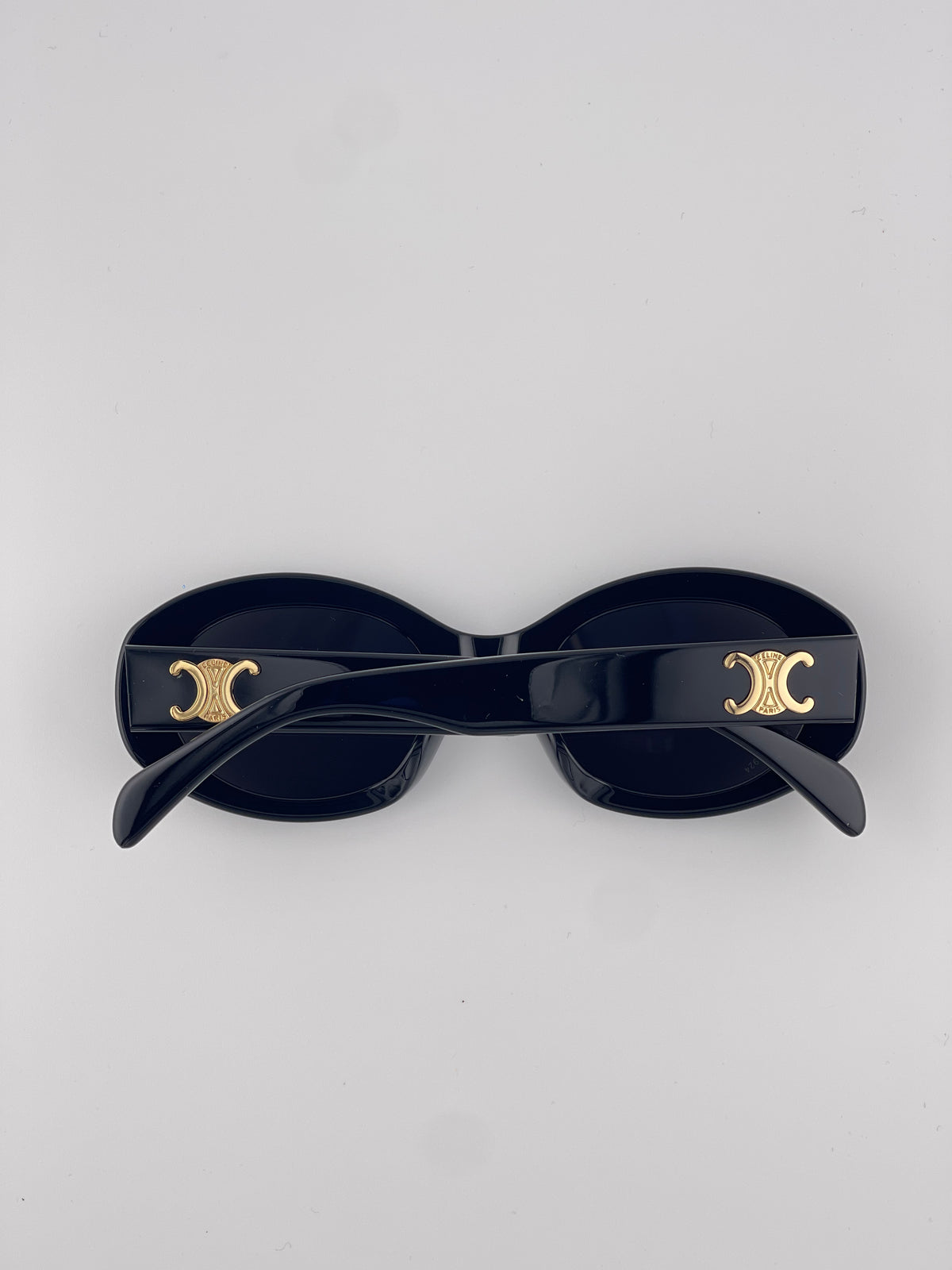 Celine Oval Sunglasses – Black Frame & Dark Lenses