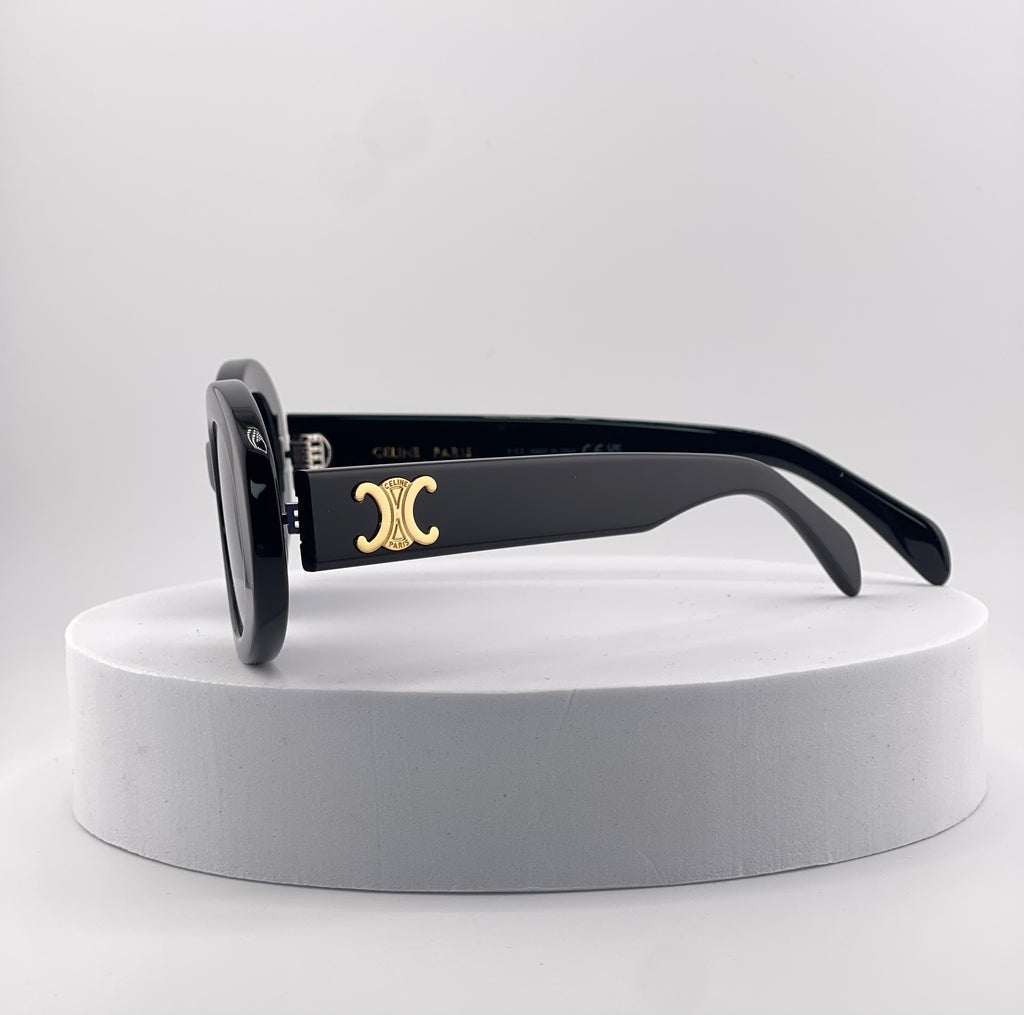 Celine Oval Sunglasses – Black Frame & Dark Lenses