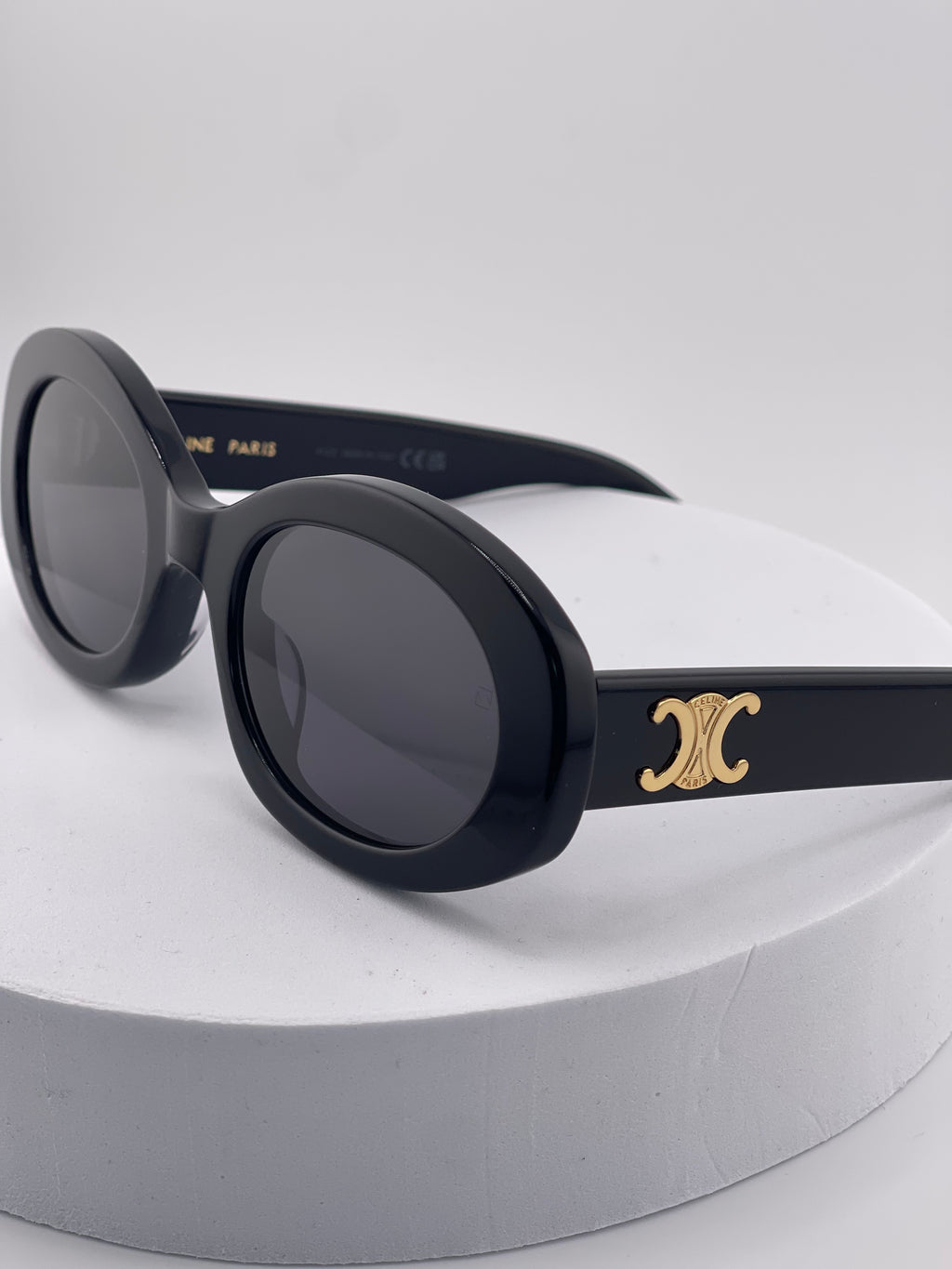 Celine Oval Sunglasses – Black Frame & Dark Lenses